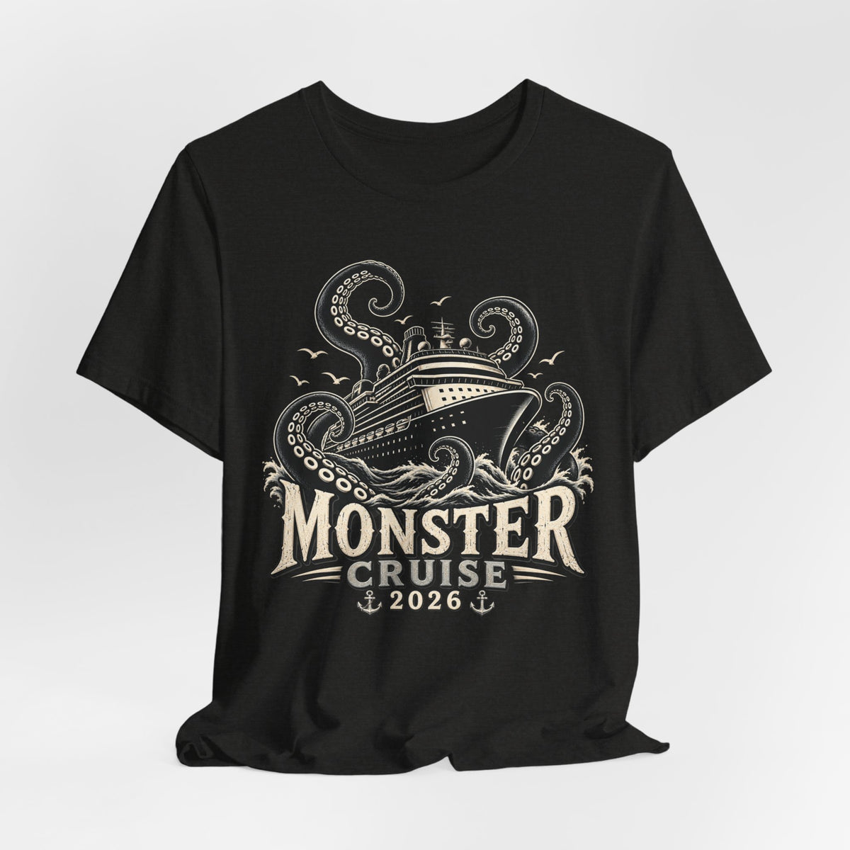 T-Shirt — Monster Cruise 2026 Tee (Kraken Ship Design)