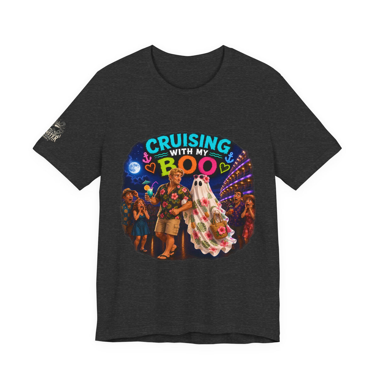Cruising With My Boo 5 Halloween T‑Shirt — Ghost Couple Cruise Vacation Tee