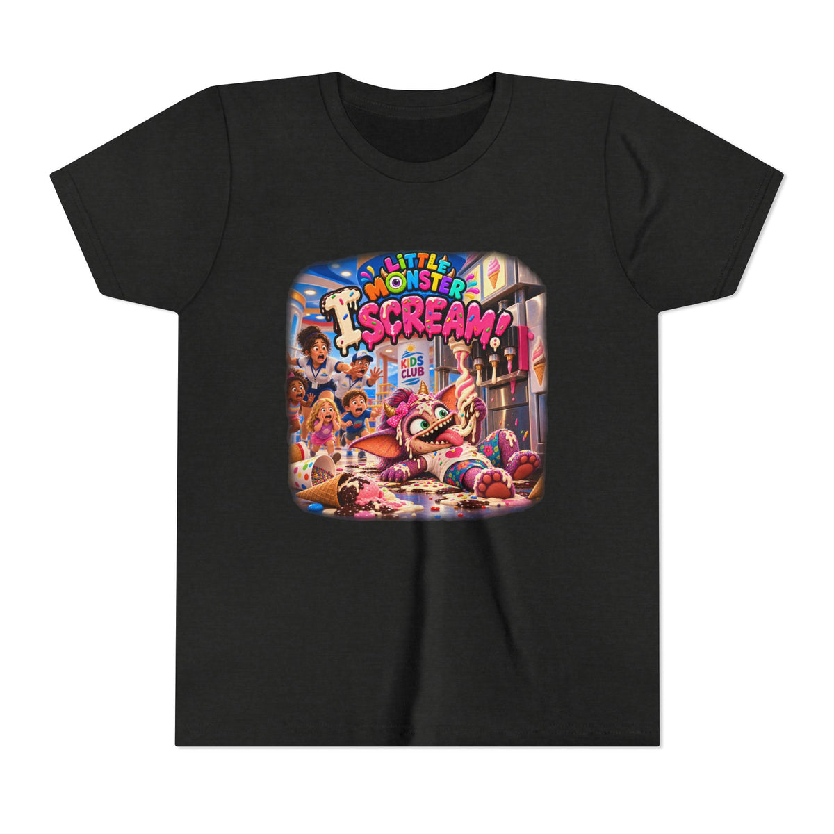 Youth Tee — Little Monster Scream! Graphic Kids T-Shirt