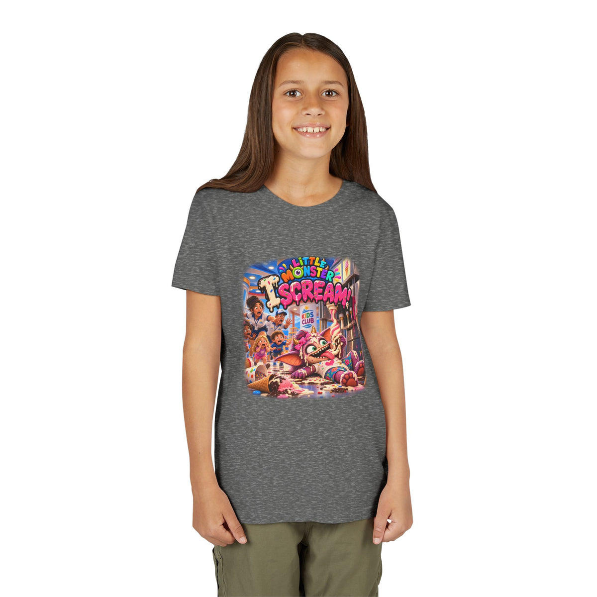 Youth Tee — Little Monster Scream! Graphic Kids T-Shirt