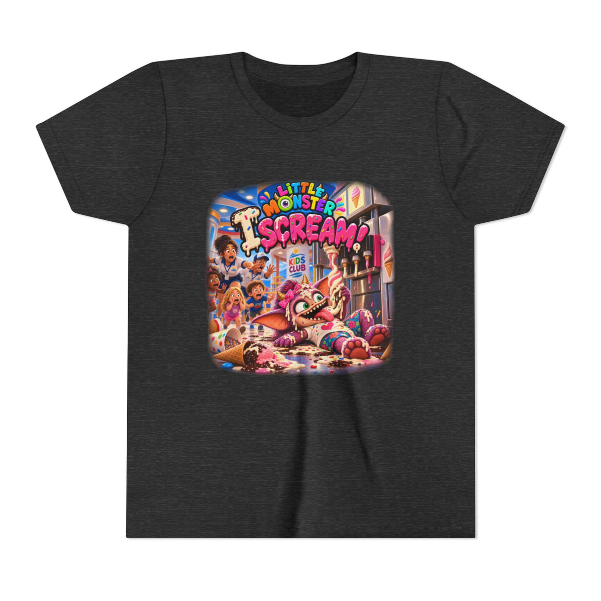 Youth Tee — Little Monster Scream! Graphic Kids T-Shirt