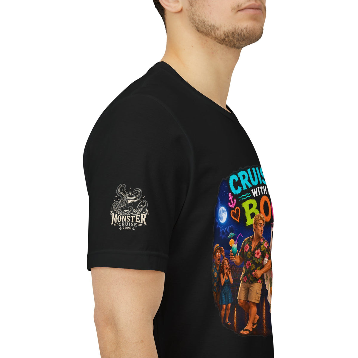 Cruising With My Boo 5 Halloween T‑Shirt — Ghost Couple Cruise Vacation Tee