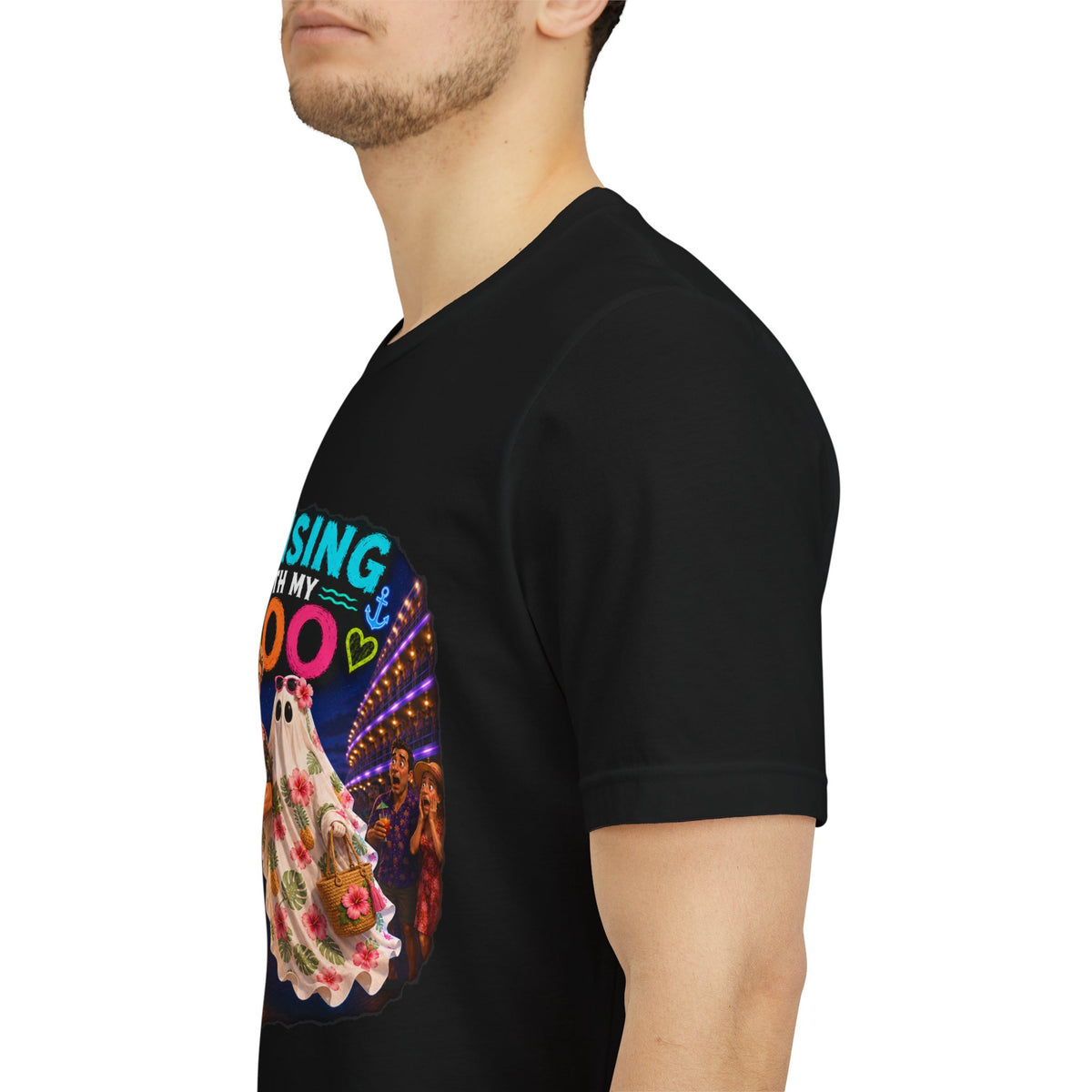 Cruising With My Boo 5 Halloween T‑Shirt — Ghost Couple Cruise Vacation Tee