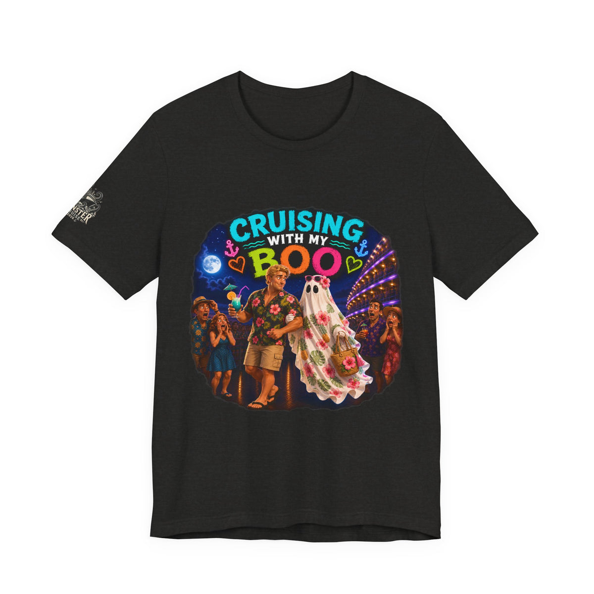 Cruising With My Boo 5 Halloween T‑Shirt — Ghost Couple Cruise Vacation Tee