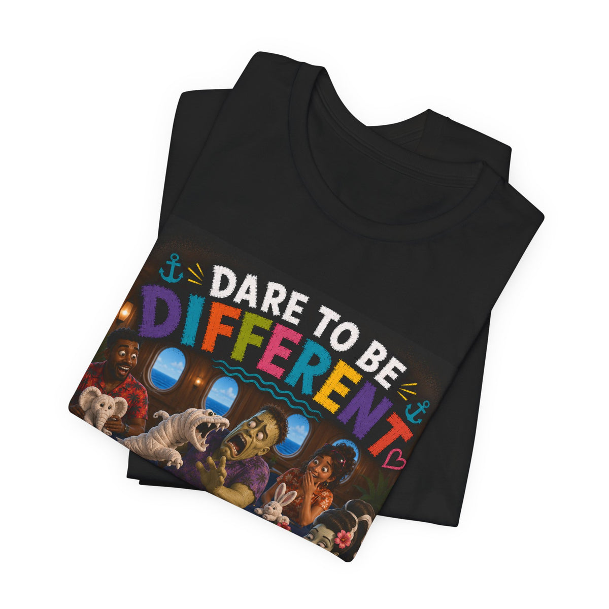 Dare to Be Different T-Shirt — Inclusive, Playful Retro Art Tee