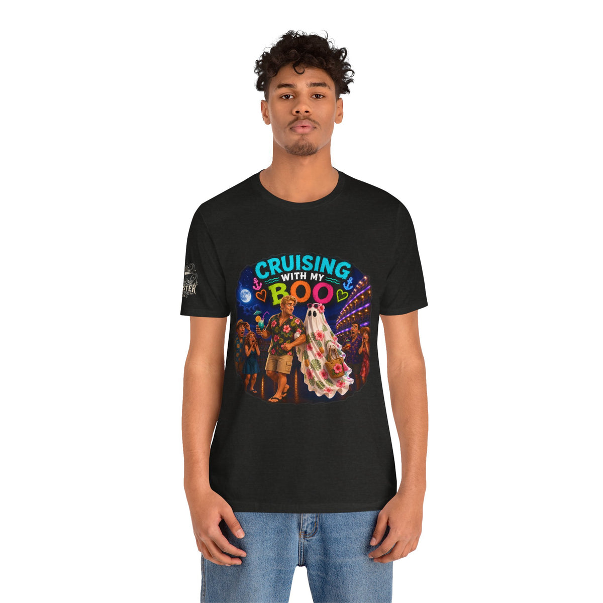 Cruising With My Boo 5 Halloween T‑Shirt — Ghost Couple Cruise Vacation Tee
