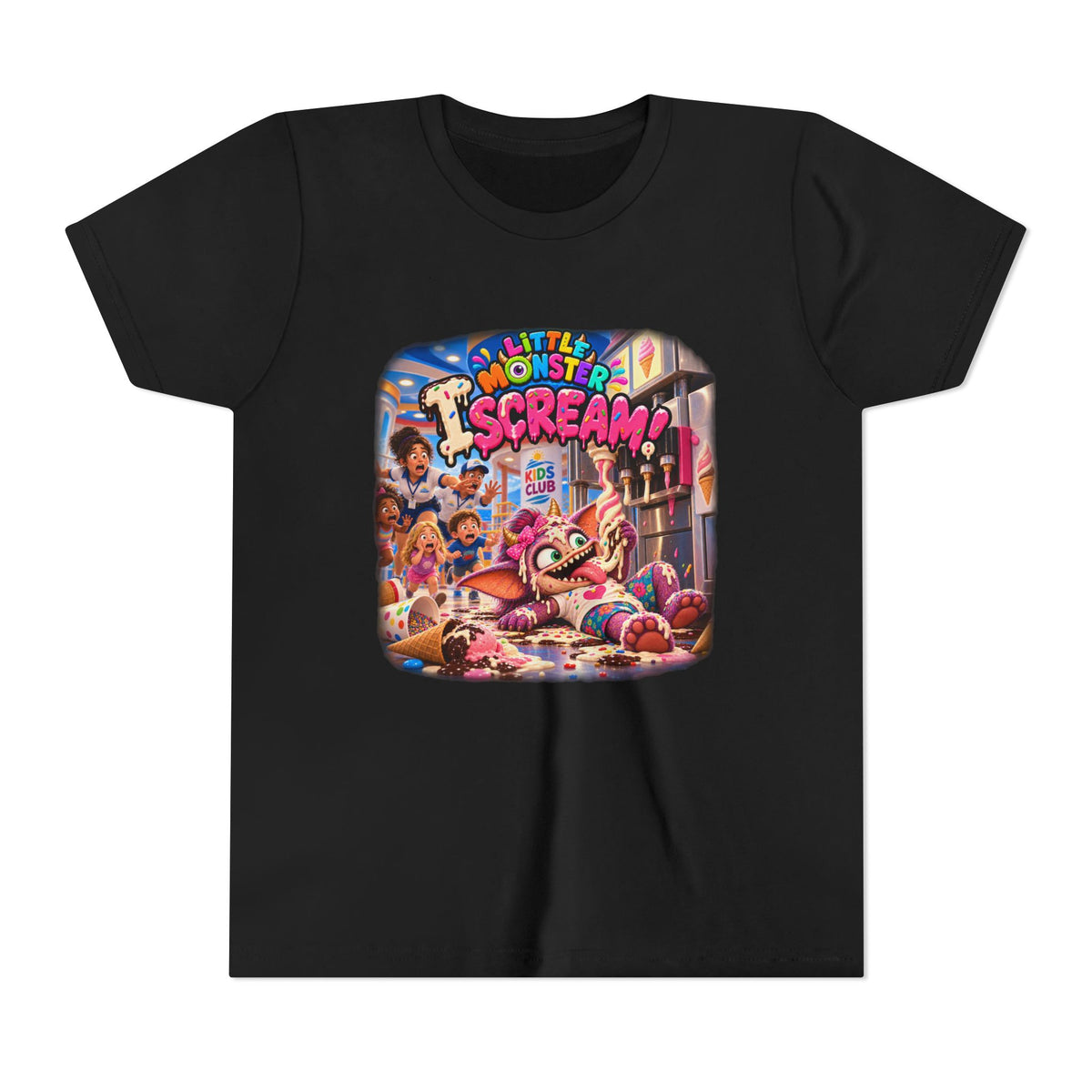 Youth Tee — Little Monster Scream! Graphic Kids T-Shirt