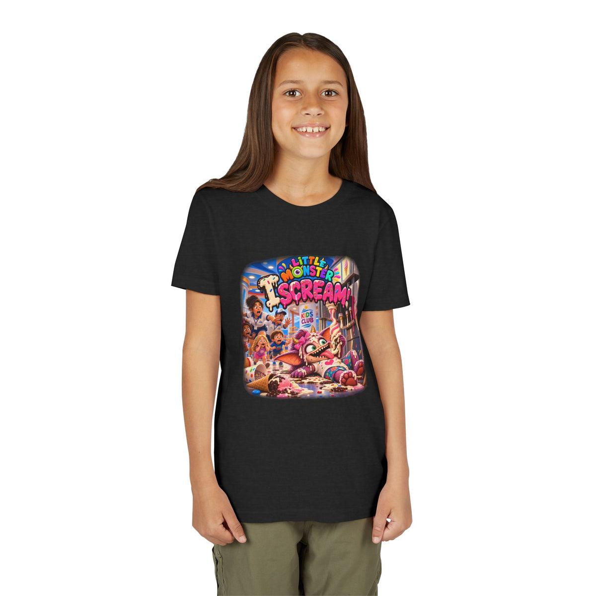 Youth Tee — Little Monster Scream! Graphic Kids T-Shirt
