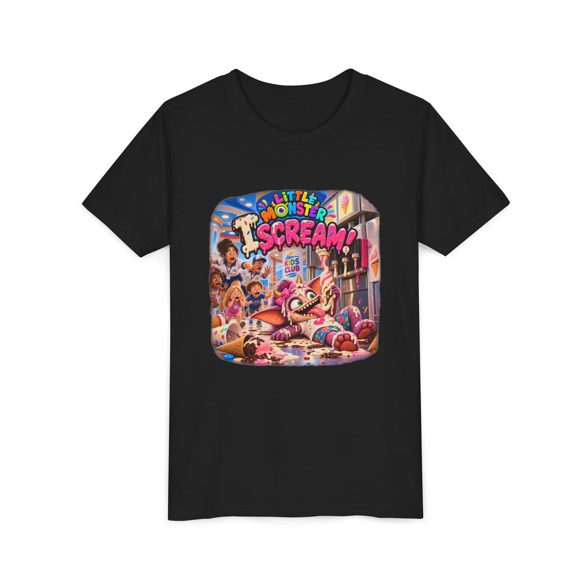 Youth Tee — Little Monster Scream! Graphic Kids T-Shirt