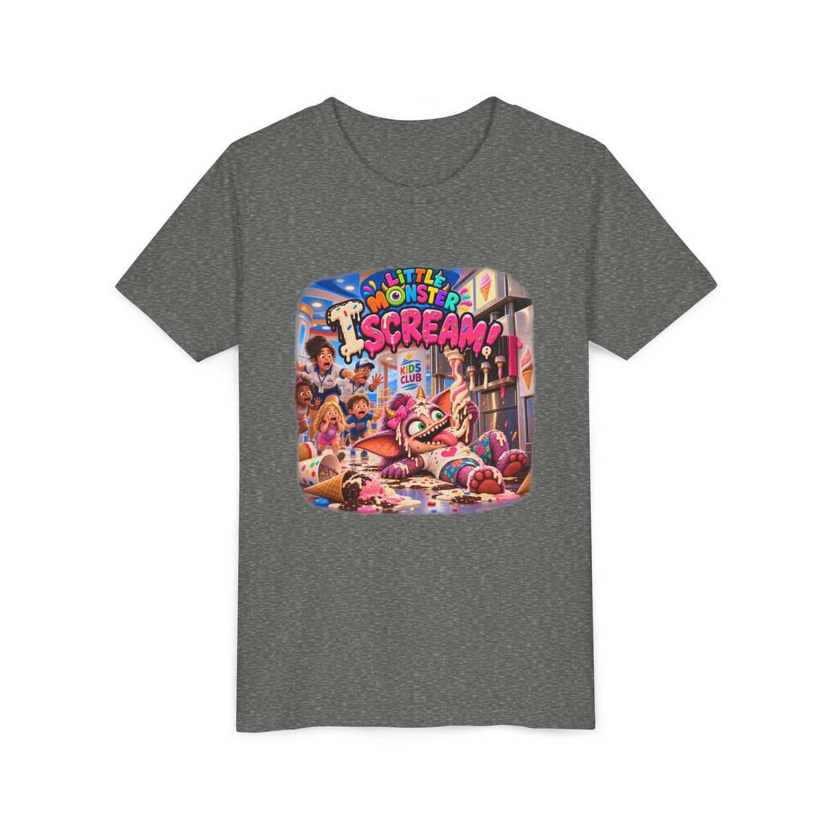 Youth Tee — Little Monster Scream! Graphic Kids T-Shirt