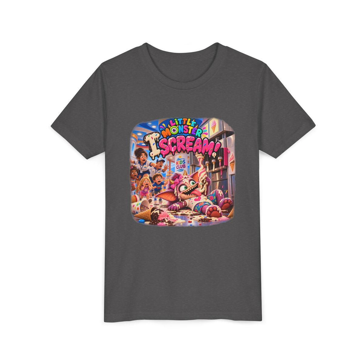 Youth Tee — Little Monster Scream! Graphic Kids T-Shirt